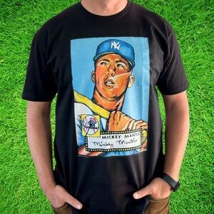 Mickey Mantle custom tshirt